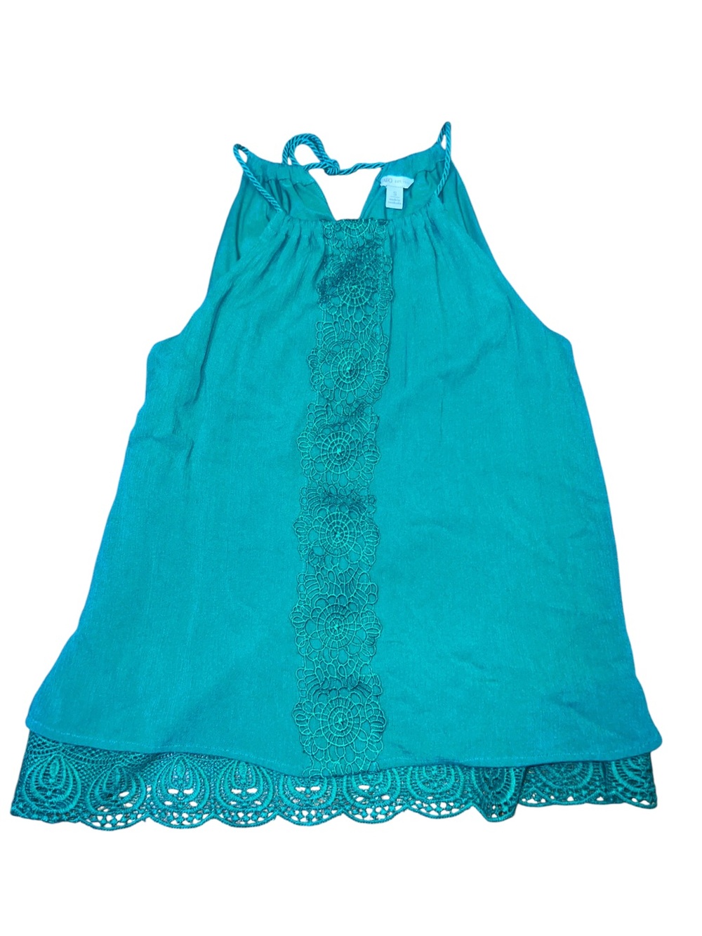 Women’s green Crochet-Trim Halter Camisole